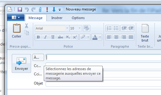 Windows Live Mail : Message électronique