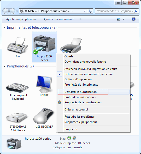 Windows 7 : Numérisation