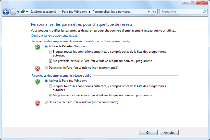Comment désactiver le pare-feu de Windows 7 