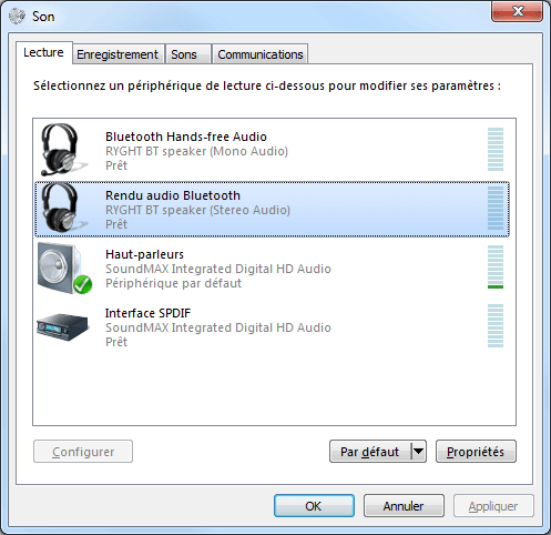 Windows 7 : Bluetooth