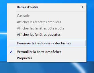 Windows 7 - Gestionnaire des tâches