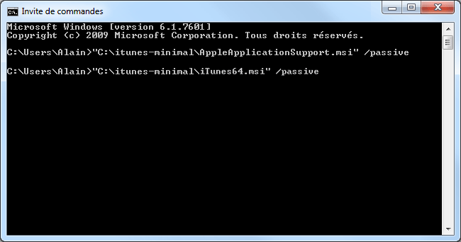 Windows 7 - Invite de commandes
