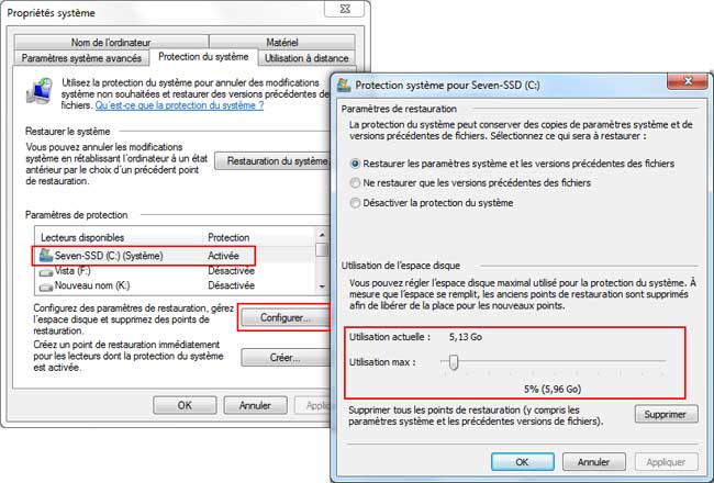 Restauration du système