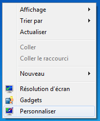 Personnaliser sous Windows 7