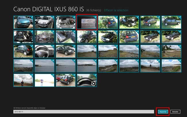 Windows 8 : importation avec Modern UI