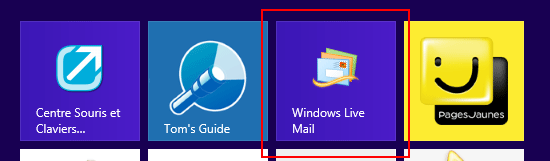 Windows Live Mail dans Modern UI