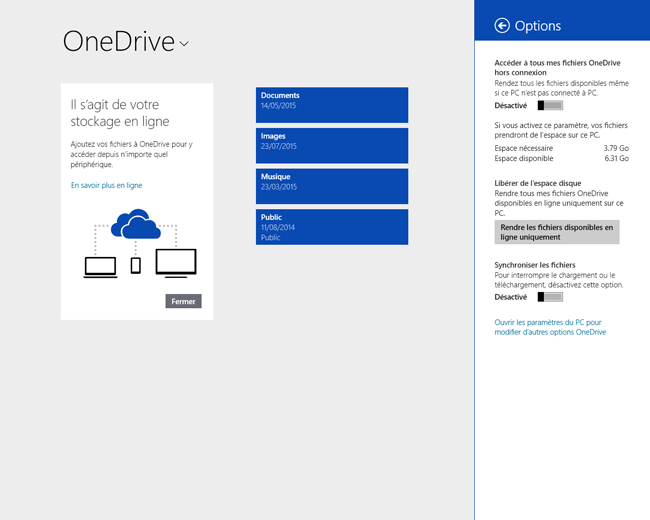 OneDrive Modern UI