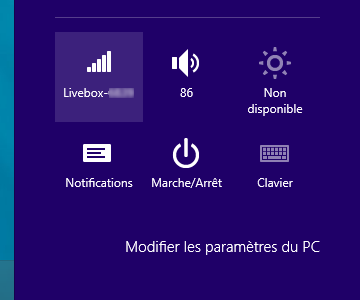 Windows 8 : Wifi connecté