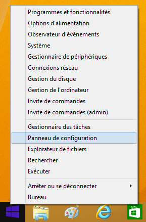 Panneau de configuration