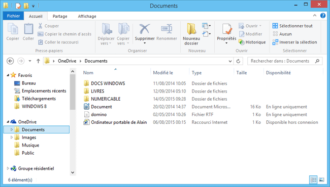 Windows 8.1 - Dossier OneDrive
