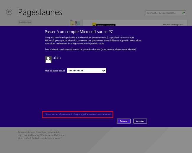 Windows 8.1 : Installation Pages jaunes