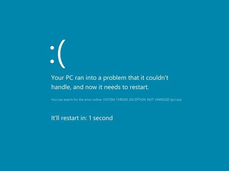 Windows 8 : Blue screen
