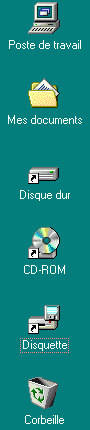 Disposition des icônes