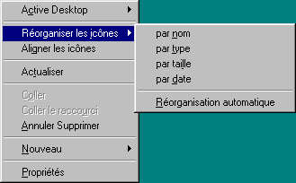 Disposition des icônes