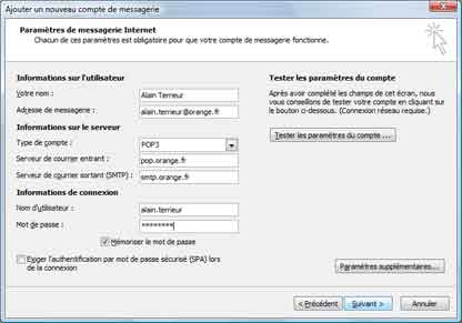 Outlook 2007 : créer un compte