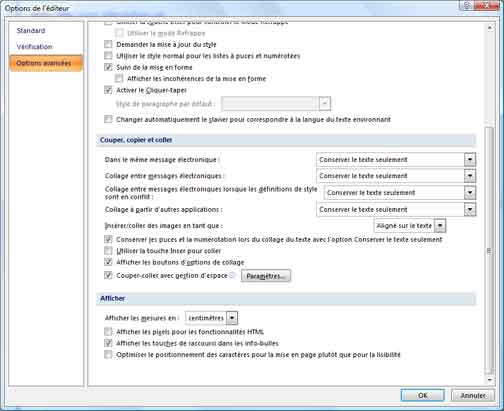 Outlook 2007 : Format du texte