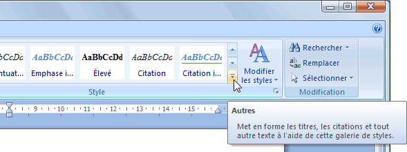 Feuilles de styles sous Word 2007