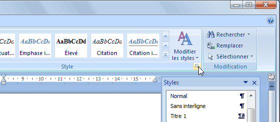 Anciennes feuilles de styles sous Word 2007