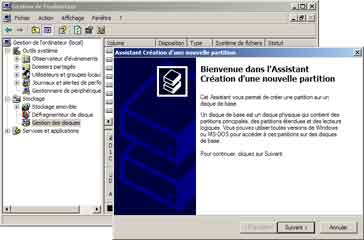 Assistant Création d'une nouvelle partition