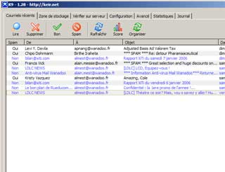 Courriels récents dans K9