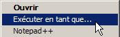 Exécuter en tant que...