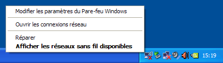 Windows XP : Afficher les réseaux