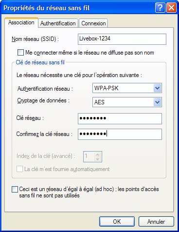 Windows XP : Ajouter réseau Wi-Fi