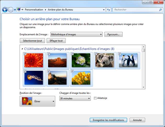 Panneau de configuration
