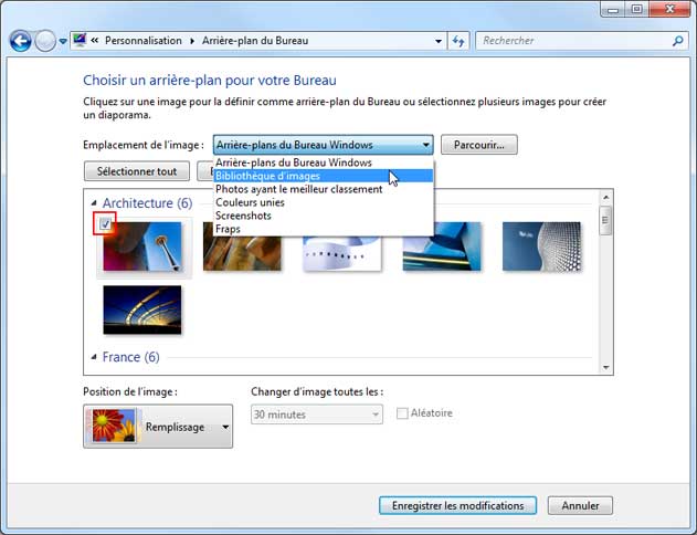 Panneau de configuration