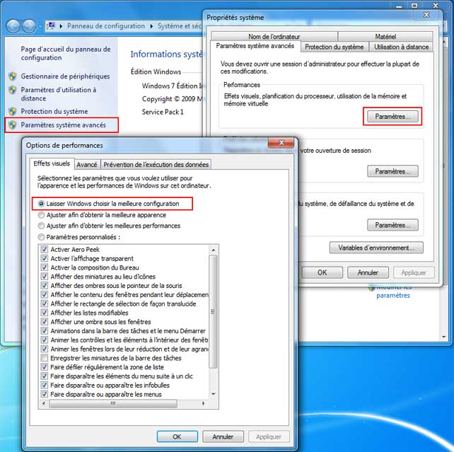 Options de performances