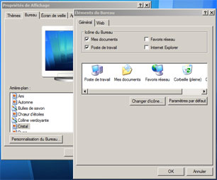 Personnalisation du Bureau dans Windows XP